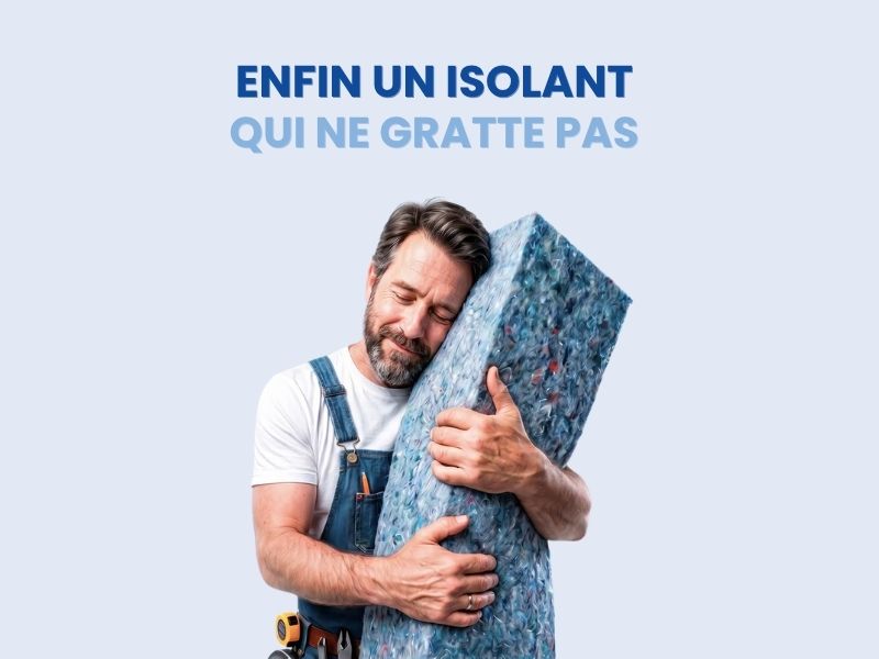 Panneau isolant Doudou de Semin en laine de coton recyclée